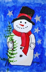 Snowman with Stars