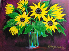 Kathryn Anderson Sunflower Painting