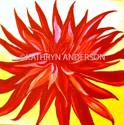 Kathryn Anderson Dahlia Painting