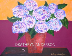 Kathryn Anderson Hydrangeas Painting